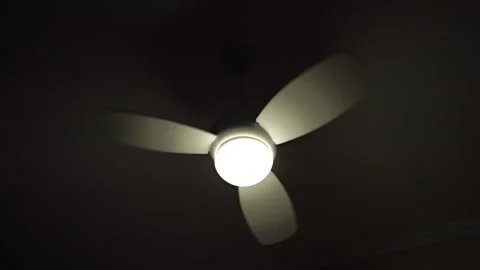 Closeup of the fan lamp hanging on the ceiling. Stock-Footage 279401089