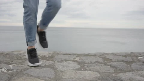 Closeup of feet dancing outdoors Stock Footage 219850136
