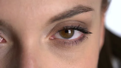 A closeup of a female eye Stock Footage 146074232
