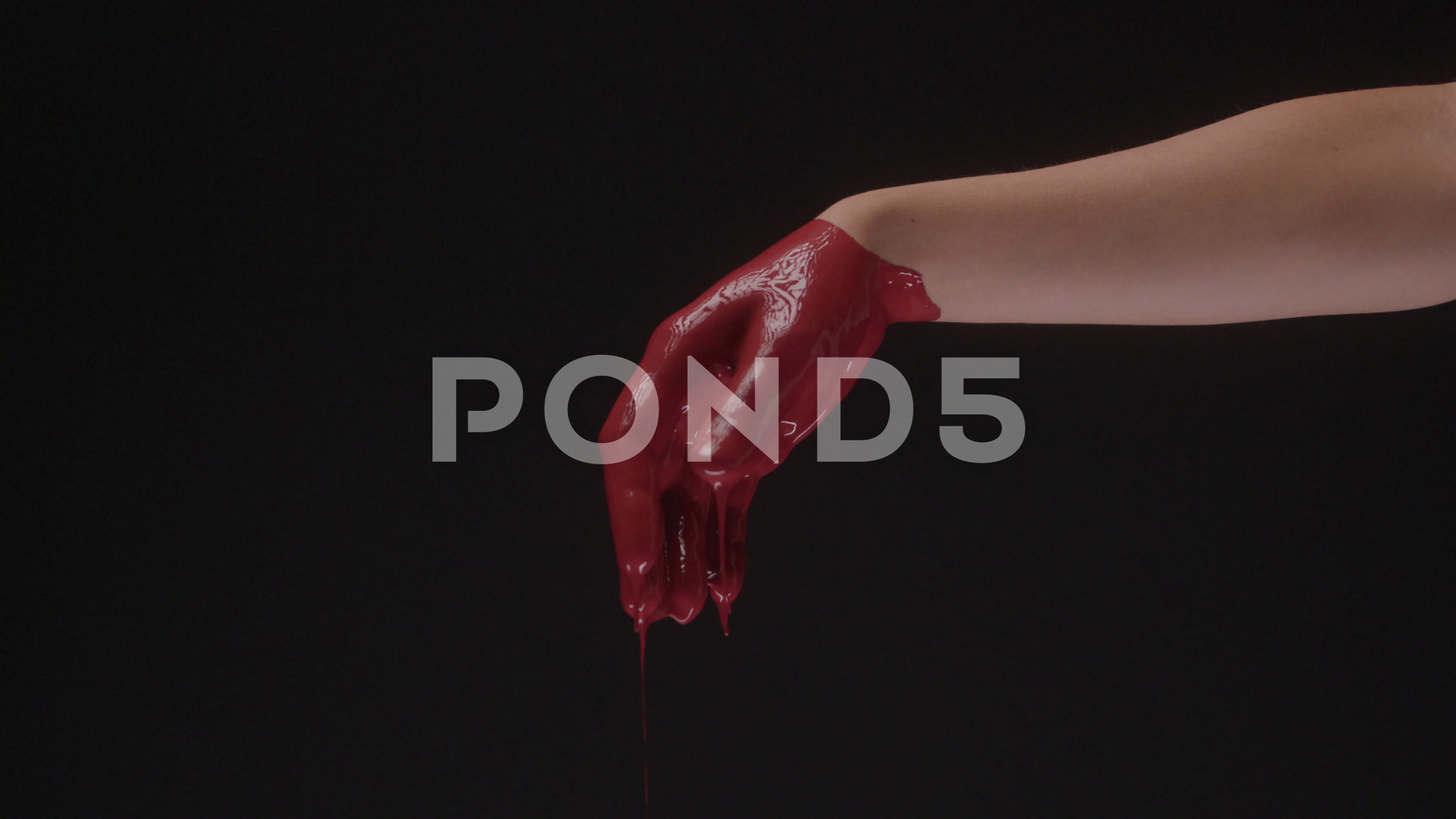 dripping blood hand