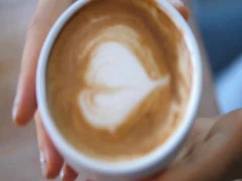 Closeup Of Female Hands With Coffee Stock Footage 80428270
