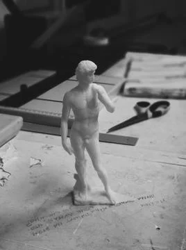 Closeup of a figurine made on a 3D printer Stock Photos
