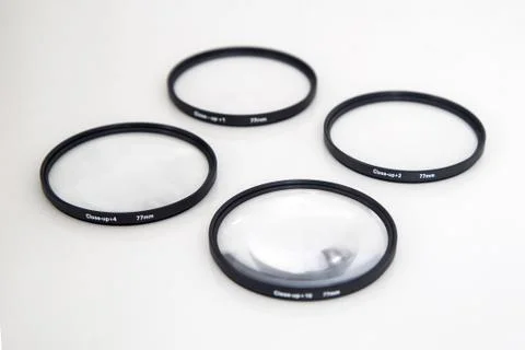 Closeup filter Kit 77mm Stock Photos