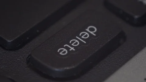Closeup of a finger pressing a key on a computer keyboard Stock Footage 118300249
