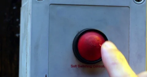 Closeup of finger pushing button. Stock Footage 80435313