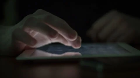Closeup Finger Touching Tablet Computer Touchscreen 1 Stock Footage 36370236