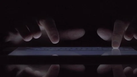 Closeup finger touching tablet computer touchscreen Video stock 101335735