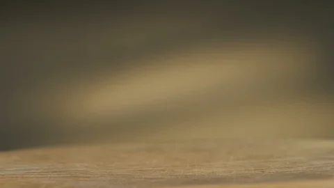 Closeup of the fingers of a man put on the table four AA batteries Stock Footage 123687650