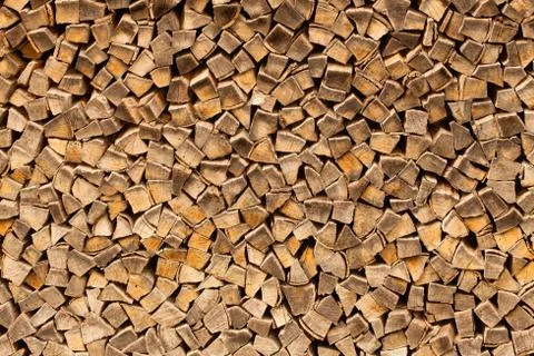 Closeup of firewood. Stock Photos