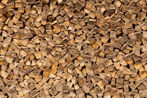 Closeup of firewood. Stock Photos