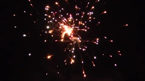 Closeup of fireworks exploding Stock Footage 46090588