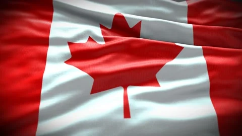 Closeup of Flag of the country Canada Vidéo 177007690