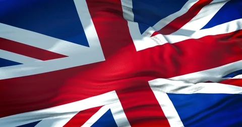 Closeup of flag of Union Jack, uk england,  united kingdom flag Video stock 89553643