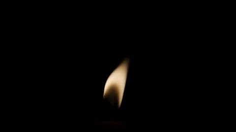 Closeup flame in dark Stock Footage