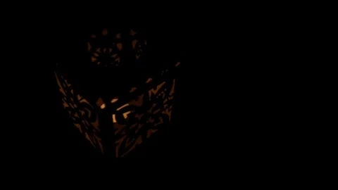 Closeup flame in dark Stock Footage 99846645