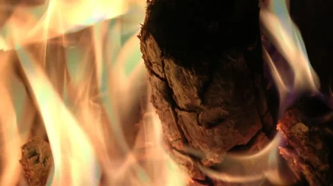 Closeup of flame in a fireplace 스톡 동영상 7740708