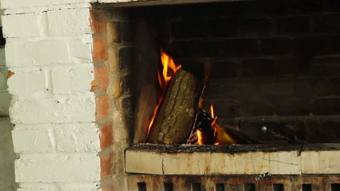 Closeup of flames burning Video stock 72789205