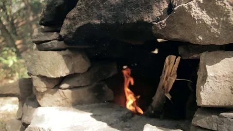 Closeup of flames burning 库存影片 73197602