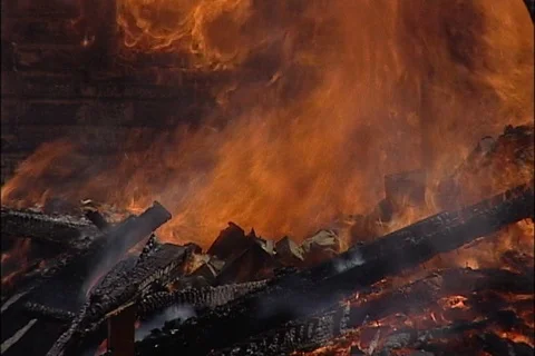 Closeup of Flames Stock Footage 93816537