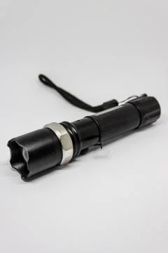 A closeup flashlight shoot with white background Stock Photos