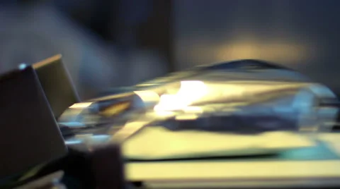 Closeup of foil package on the packaging line. Production line at diary factory Stock Footage 60394307