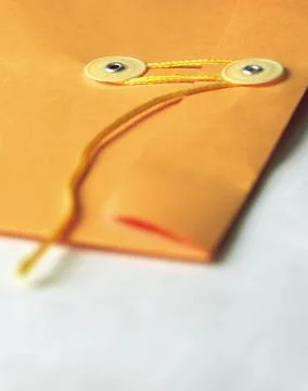 Closeup of a folder with string closure Foto stock