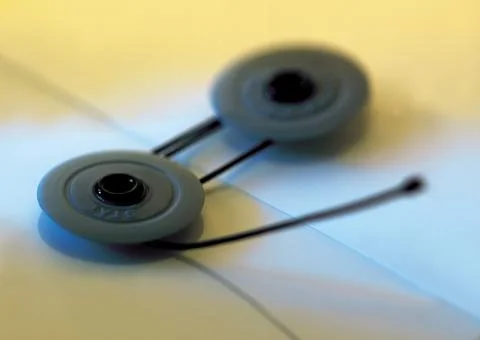 Closeup of a folder with string closure Foto stock