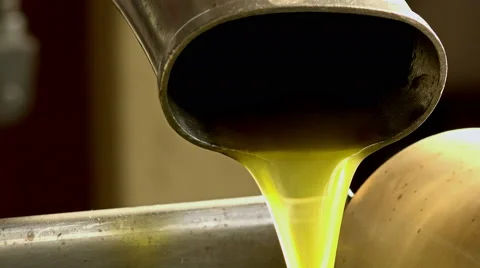 Closeup footage of extra virgin olive oil flowing: fresh oil after squeeze  Video stock 58602873
