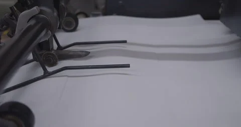 Closeup footage of an offset printer machine in printing house with blur Stock Footage 269979061