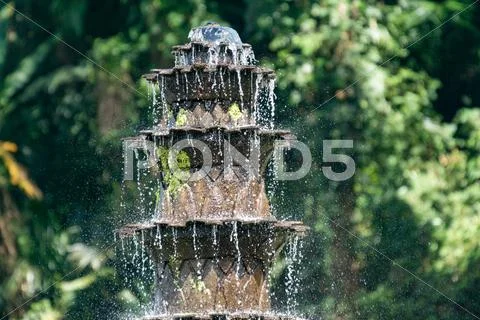 Closeup of a fountain, the water castle Abang seaside in the region Karangasem, Stock Photos