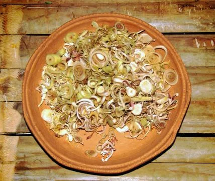 Closeup fresh lemon grass slice Stock Photos