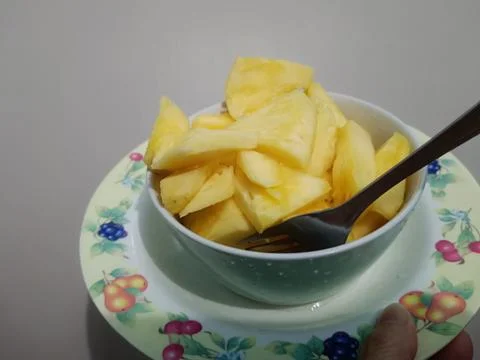 Closeup of fresh pineapple fruit Stock-Fotos