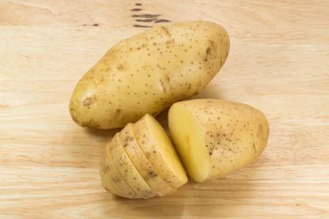 Closeup of fresh potatoes Foto stock