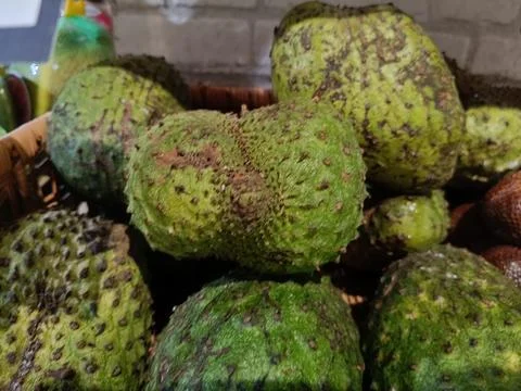 Closeup of fresh soursop fruit Stock Photos