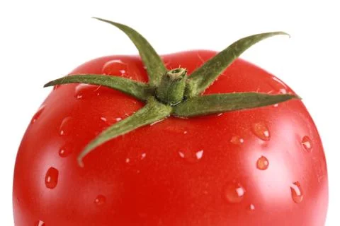Closeup of a fresh tomato Stock Photos