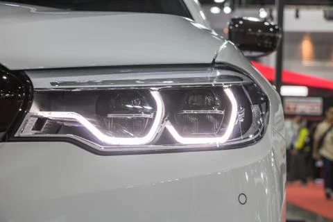 The Closeup Front Headlight car Stock Photos