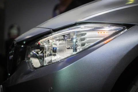 The Closeup Front Headlight car Stock Photos