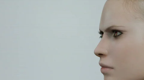 Closeup frown Stock Footage 738700