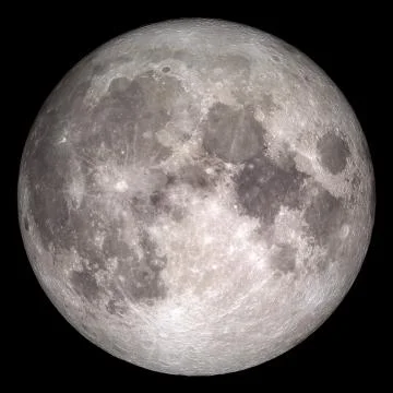 Closeup of full moon. Stock Photos