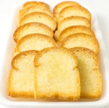 Closeup garlic bread Stock Photos