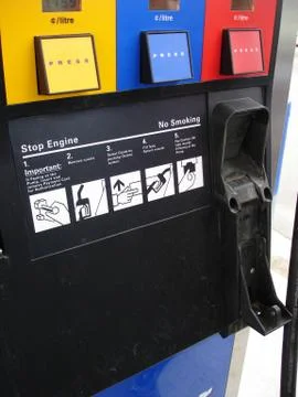 Closeup of gas pump Stock Photos