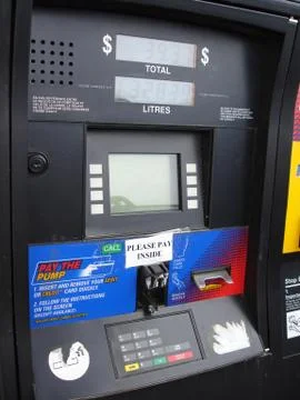 Closeup of gas pump Stock Photos