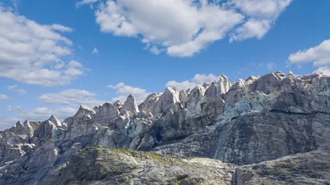 Closeup glacier time lapse scene Stock Footage 169244528