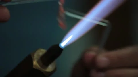 Closeup of Glass Artisan at Work Stock Footage 40218201