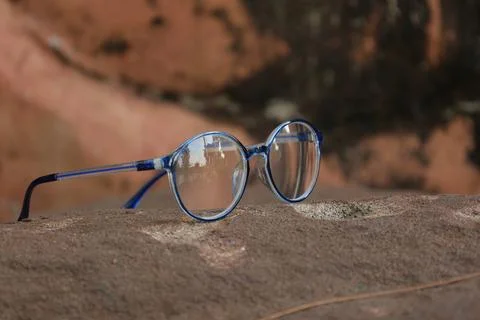 Closeup of a glasses on blur background Fotos Stock