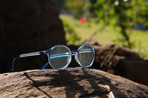 Closeup of a glasses on blur background Фото