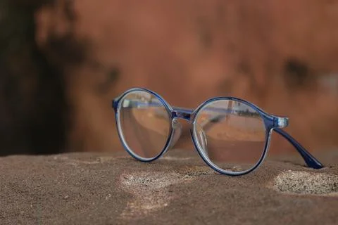 Closeup of a glasses on blur background Fotos Stock