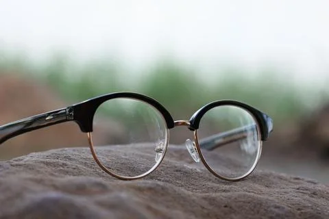 Closeup of a glasses on blur background Фото