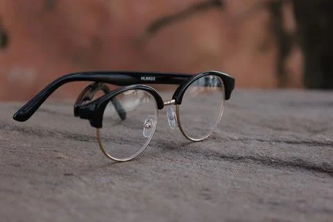 Closeup of a glasses on blur background 스톡 사진