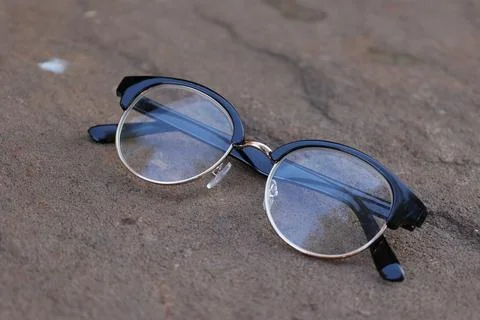 Closeup of a glasses on blur background Stock Photos